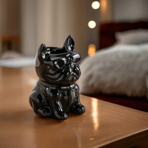 Brûleur parfum en céramique Boubou noir ou blanc - 1 fondant offert !