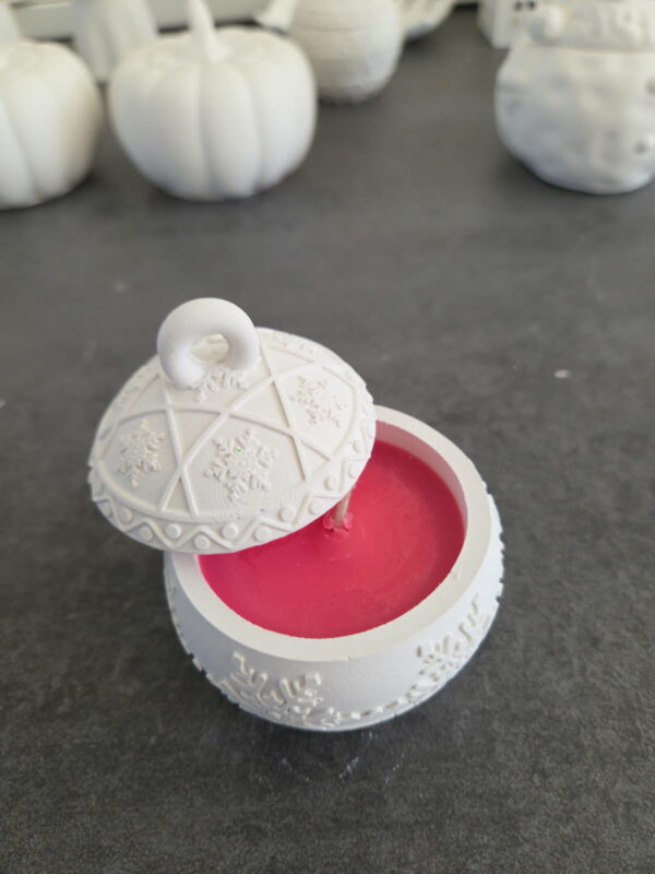 Mini bougie de Noël - Maison de Noël + 1 bougie chauffe-plat (parfum au choix) – Image 7