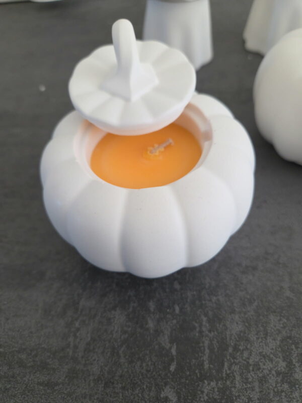 Citrouille + bougie orange parfum citrouille givrée