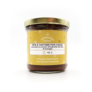 Pâte à tartiner -  Pois Chiche Chocolat Extrait de Fleurs d'Oranger BIO 160g